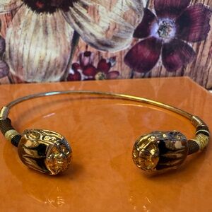 Gas Bijoux Gold Tone Twist Bangle Bracelet